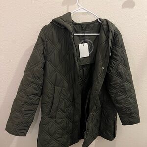 Bernardo Quilted Jacket in Sage